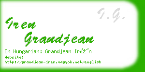 iren grandjean business card